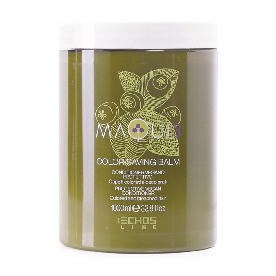 Захисний кондиціонер Echosline Maqui 3 Color Saving Balm Protective Vegan Conditioner для фарбованого та освітленого волосся, 1 л